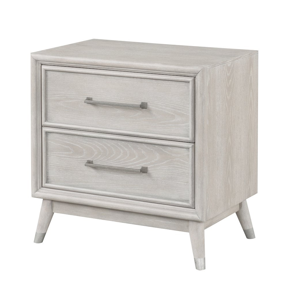 Seluna 4-Piece Bedroom Set with Touch LED Lighting, Gray Oak Finish, King