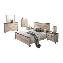 Contemporary Wood Veneer Queen Bedroom Set with Dresser and Nightstand, Grey