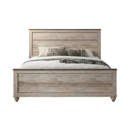 Contemporary Wood Veneer Queen Bedroom Set with Dresser and Nightstand, Grey
