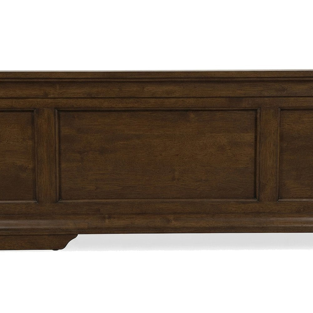 Wooden King Panel Bed with Tall Headboard and 2 Nightstands, 3 Piece Set, Walnut