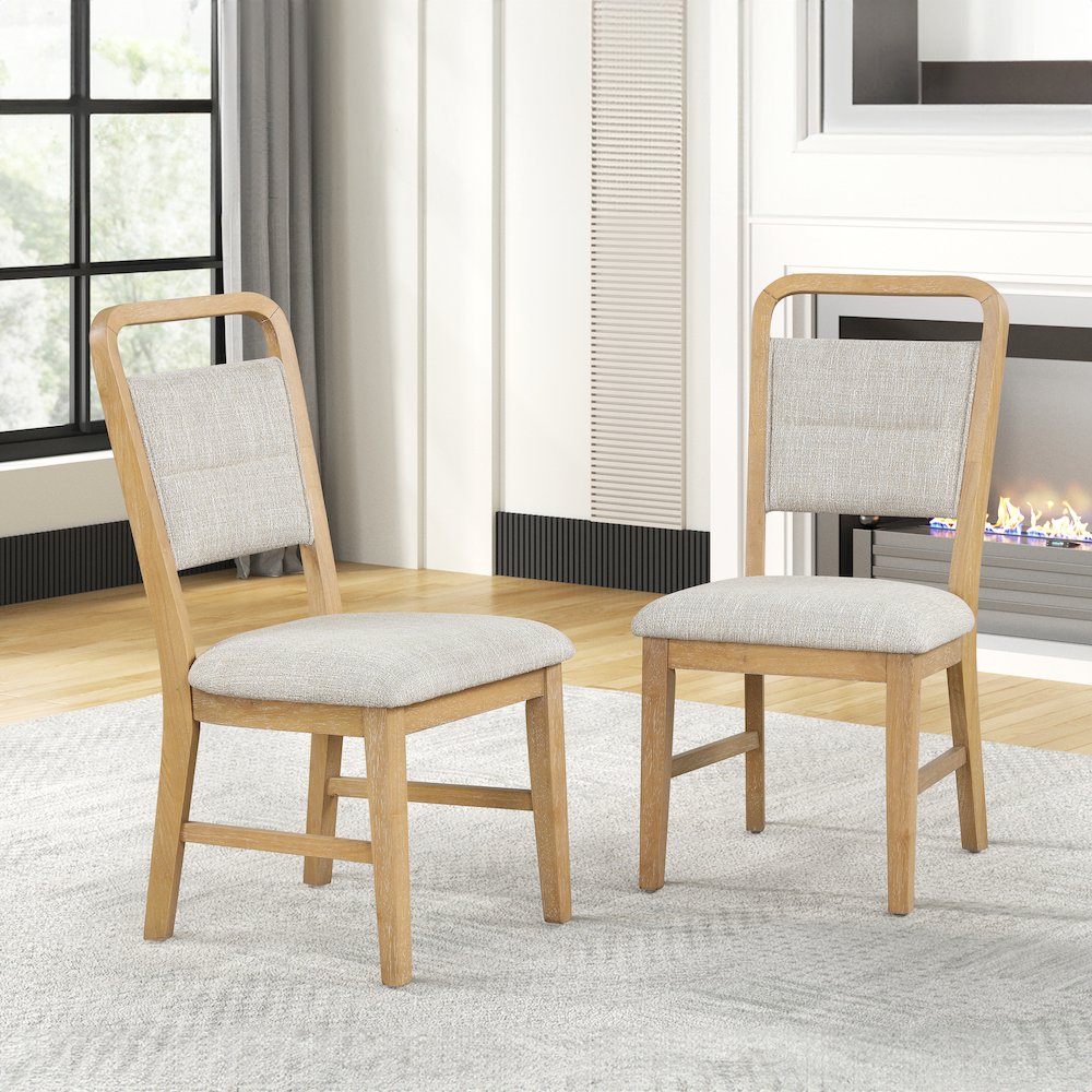 Arden 5-Piece Dining Set, 47" Round Table with 4 Solid Wood Chairs