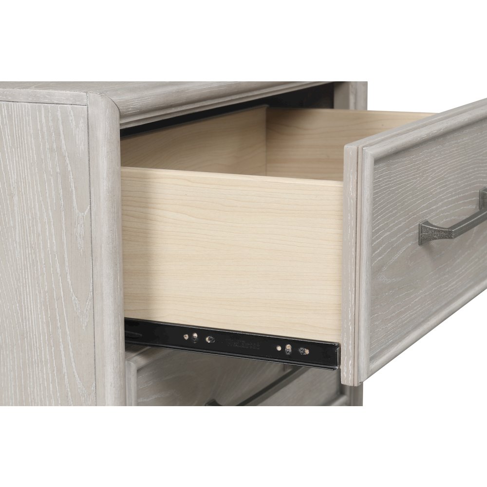 Seluna 4-Piece Bedroom Set with Touch LED Lighting, Gray Oak Finish, King