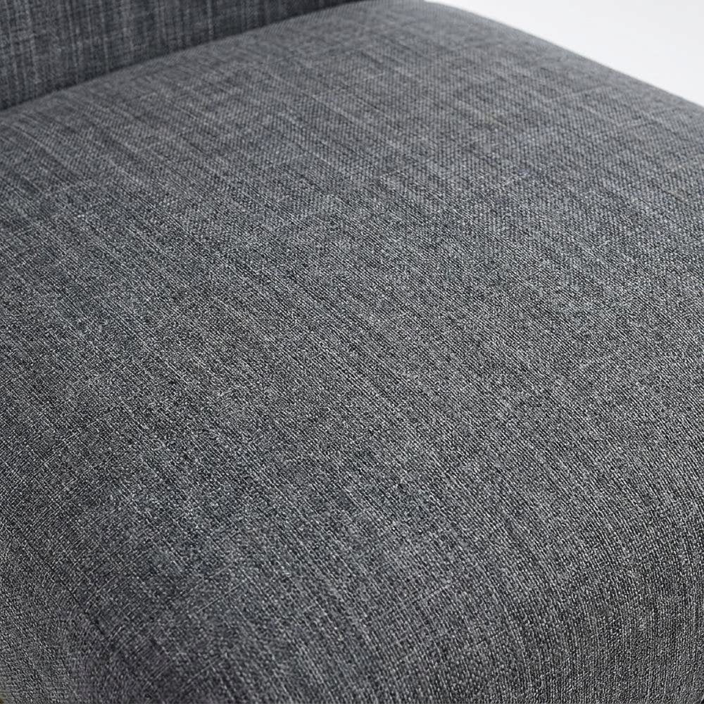 Fabric-Upholstered Dining Chairs with Nailhead Trim, Grey, Set of 2