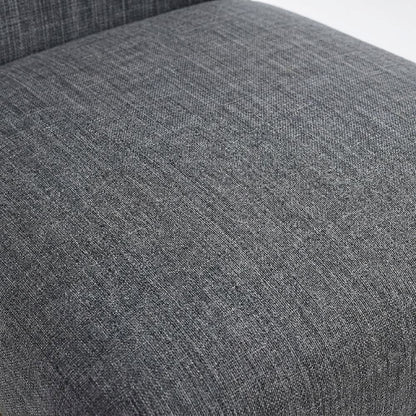 Fabric-Upholstered Dining Chairs with Nailhead Trim, Grey, Set of 2