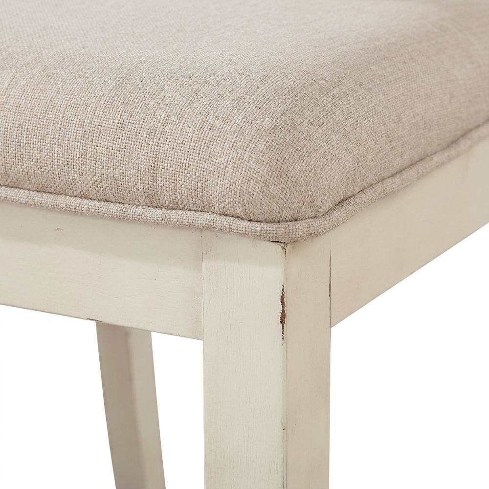 Wood Cross-Back Upholstered Dining Chairs, White, Set of 2