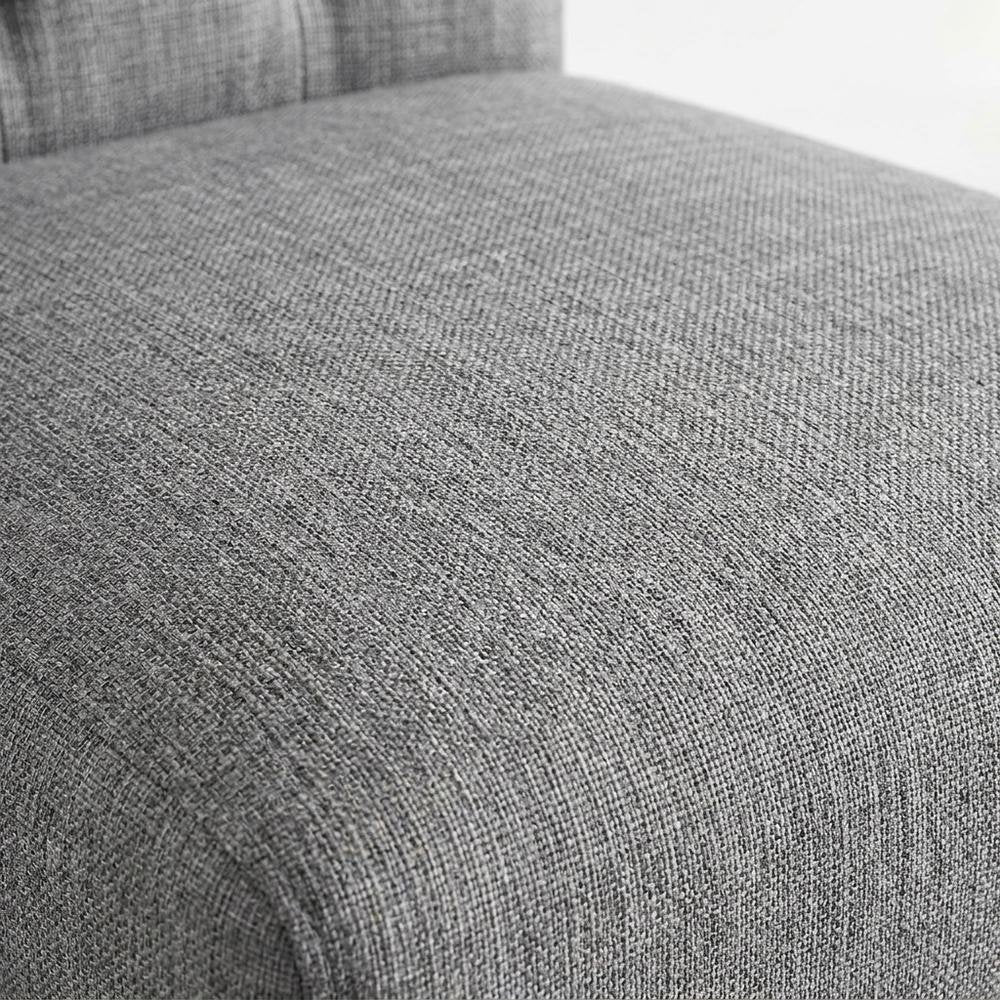Solid Wood Upholstered Button-Tufted Parsons Dining Chairs, Grey, Set of 2