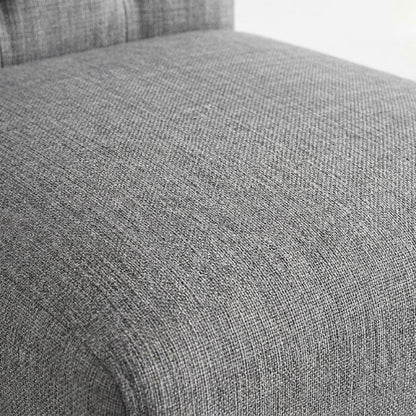 Solid Wood Upholstered Button-Tufted Parsons Dining Chairs, Grey, Set of 2