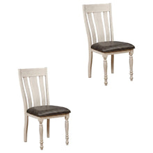 Upholstered Wood Dining Chair with Turned Legs for Dining Room, Beige, Set of 2