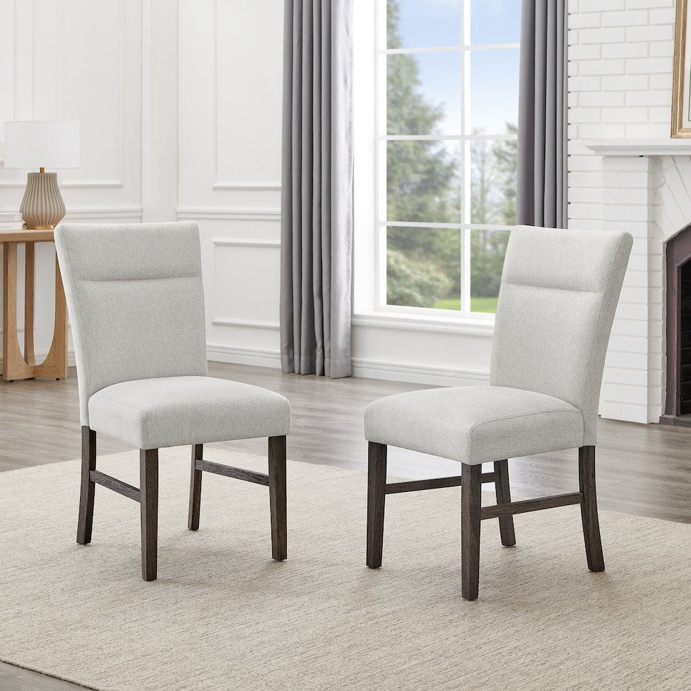 Sorlen Modern 7-Piece Dining Set, 3D Faux Concrete Table with 6 Chairs