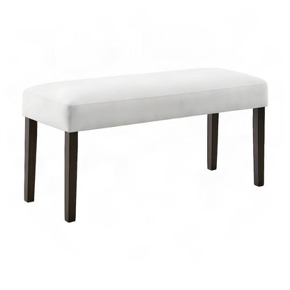 Fabric-Upholstered Dining Bench with Foam-Padded Seat, Indoor, Gray