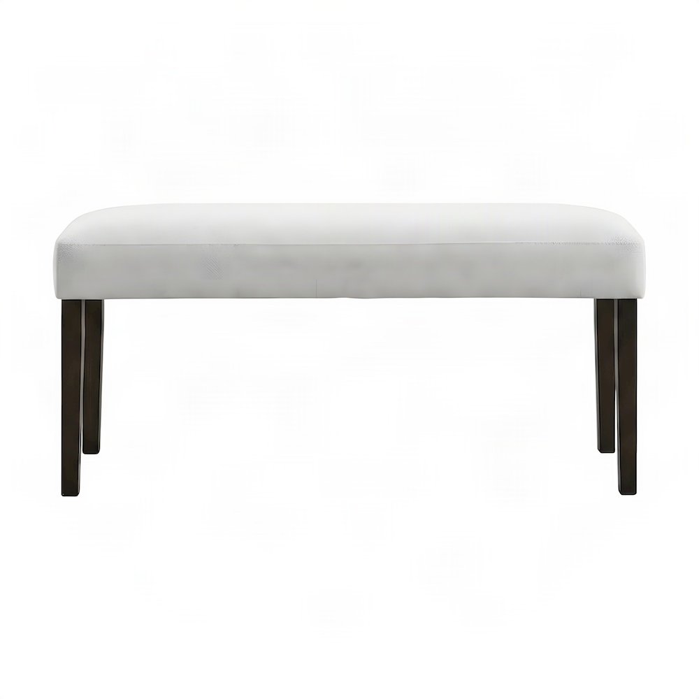 Fabric-Upholstered Dining Bench with Foam-Padded Seat, Indoor, Gray