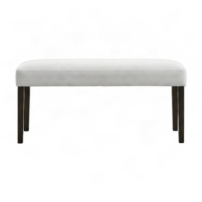 Fabric-Upholstered Dining Bench with Foam-Padded Seat, Indoor, Gray