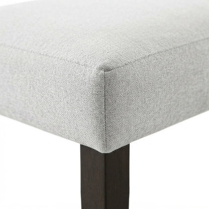 Fabric-Upholstered Dining Bench with Foam-Padded Seat, Indoor, Gray