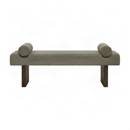 Upholstered Contemporary Bench with Foam Cushion, Bedroom End of Bed, Green