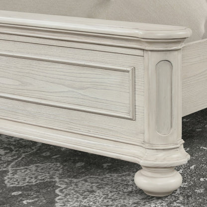 Nelson French Traditional 5-Piece Bedroom Set, Antique White, King