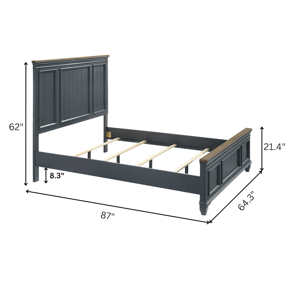 Clelane Wood Bedroom Set Panel Queen Bed, Dresser, Mirror, Nightstand, Chest