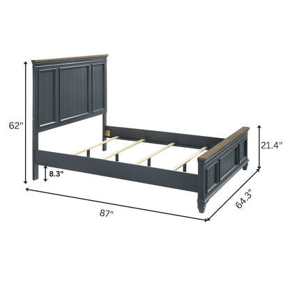 Clelane Wood Bedroom Set Panel Queen Bed, Dresser, Mirror, Nightstand, Chest