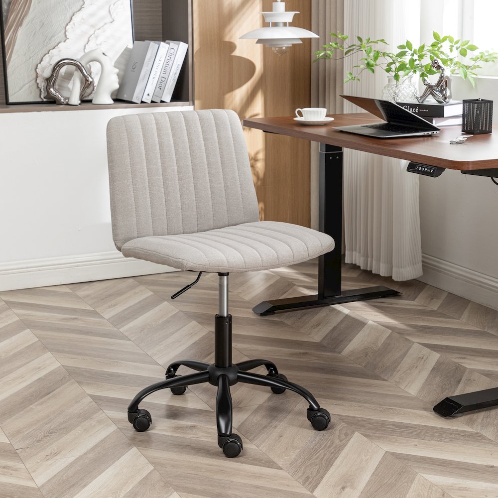 Masar Fabric Swivel Office Chair, Gray