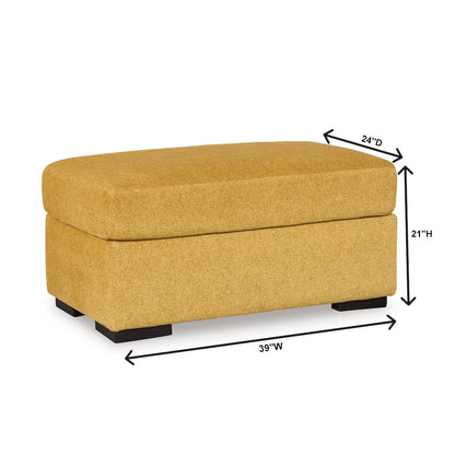 Clareen 4-Pc Living Room Set, Sofa Loveseat Cutler Chair and Ottoman, Sunflower