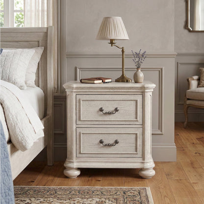Nelson French Traditional 5-Piece Bedroom Set, Antique White, King