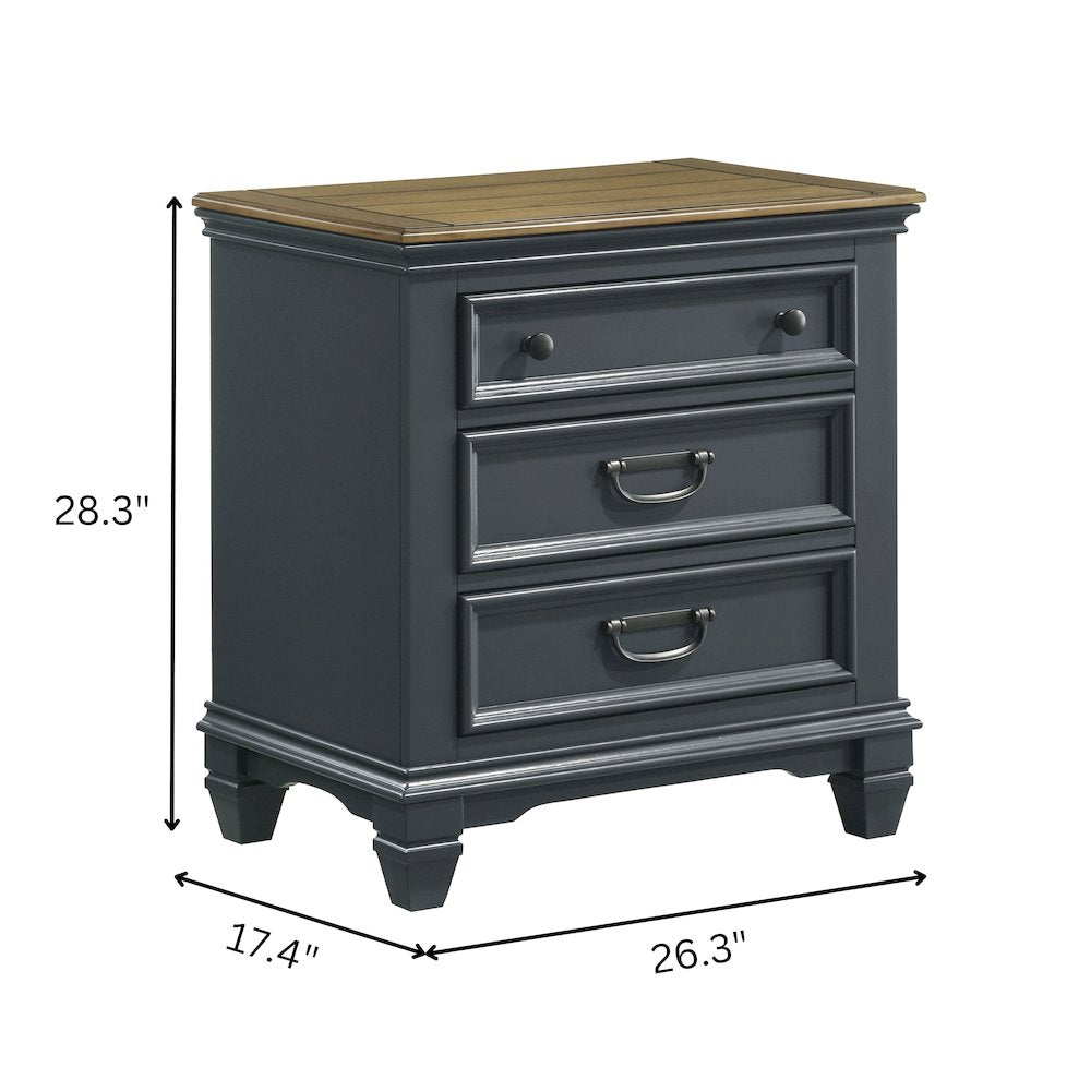 Clelane Wood Bedroom Set Panel Queen Bed, Dresser, Mirror, Nightstand, Chest