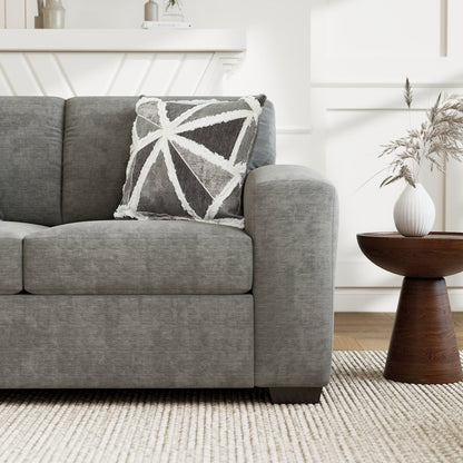 Arden Living Room Sofa Set with Convertible Sofa Chaise and Loveseat, Posh Gray