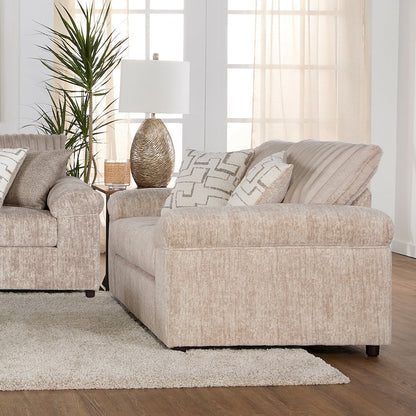 Nason Wide Wale Corduroy Living Room 4-Piece Sofa Set, Parchment