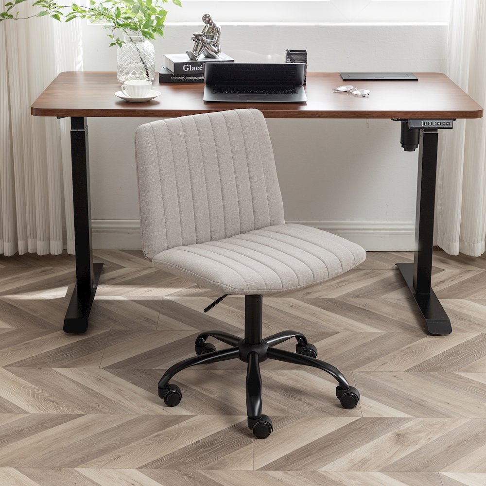 Masar Fabric Swivel Office Chair, Gray