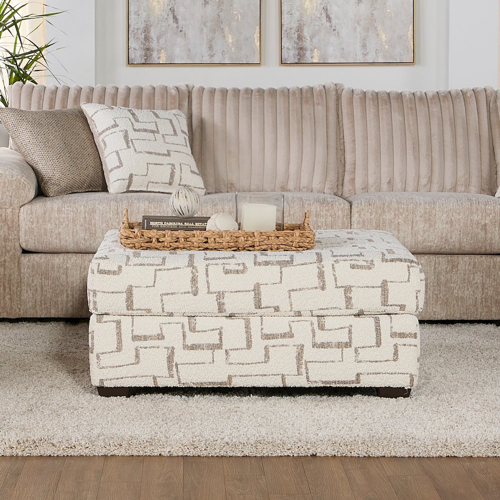 Nason Wide Wale Corduroy Living Room 4-Piece Sofa Set, Parchment