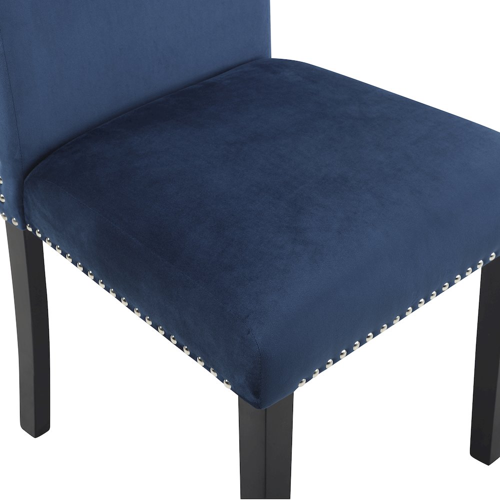 Enbridge 5-Pc Dining Set, Cross-Buck Dining Table with 4 Stylish Chairs, Blue