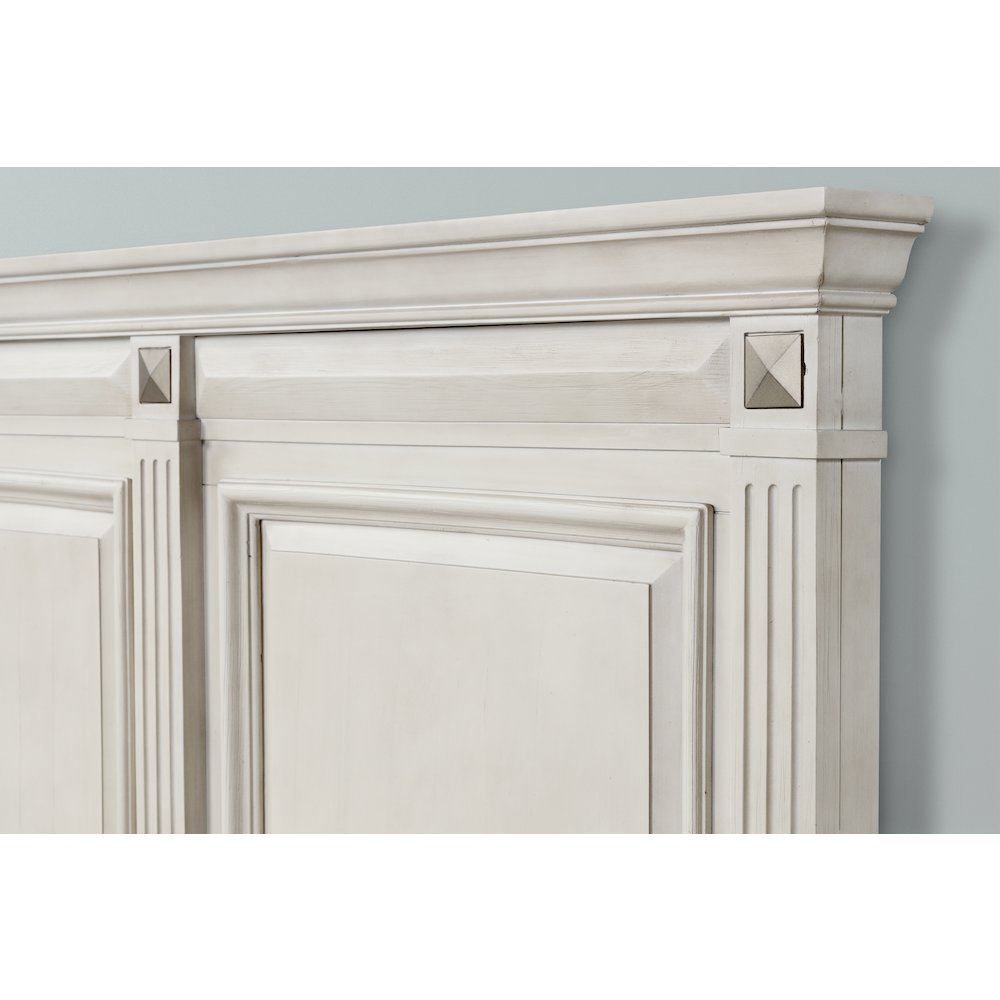 Parchment Wood Bedroom Set, Queen Panel Bed, Dresser, Mirror, Nightstand, Chest