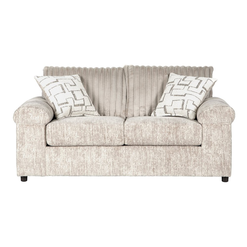 Nason Wide Wale Corduroy Living Room 4-Piece Sofa Set, Parchment
