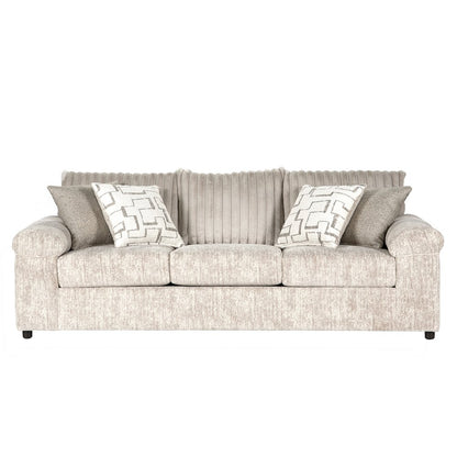 Nason Wide Wale Corduroy Living Room 4-Piece Sofa Set, Parchment