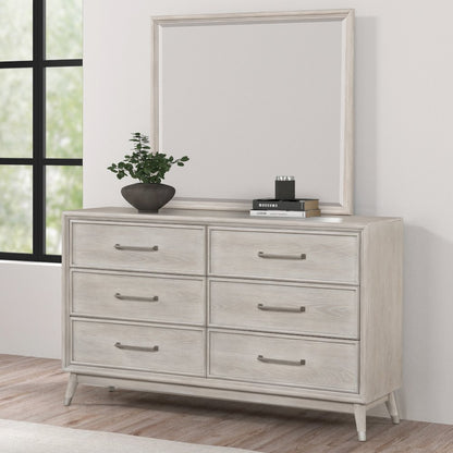 Seluna 4-Piece Bedroom Set with Touch LED Lighting, Gray Oak Finish, King