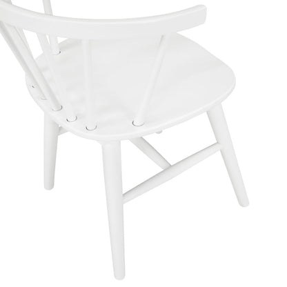 Alwynn Wooden Spindle Back Dining Chairs, Windsor Chairs, Set of 2, White