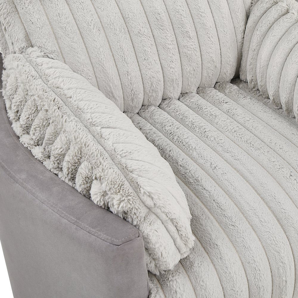 Bocaton Wide Wale Corduroy Upholstery Manual Recliner