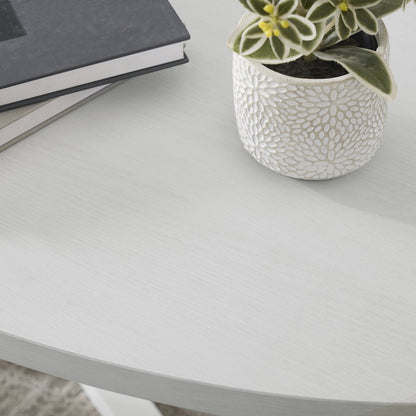 Modern Harmony Wood Oval Coffee Table
