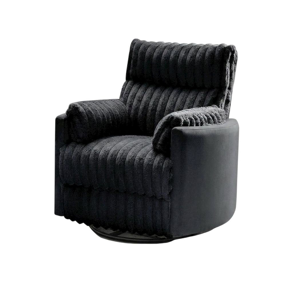 Wide-Wale Corduroy Manual Recliner Chair with Overstuffed Seat for Adults, White