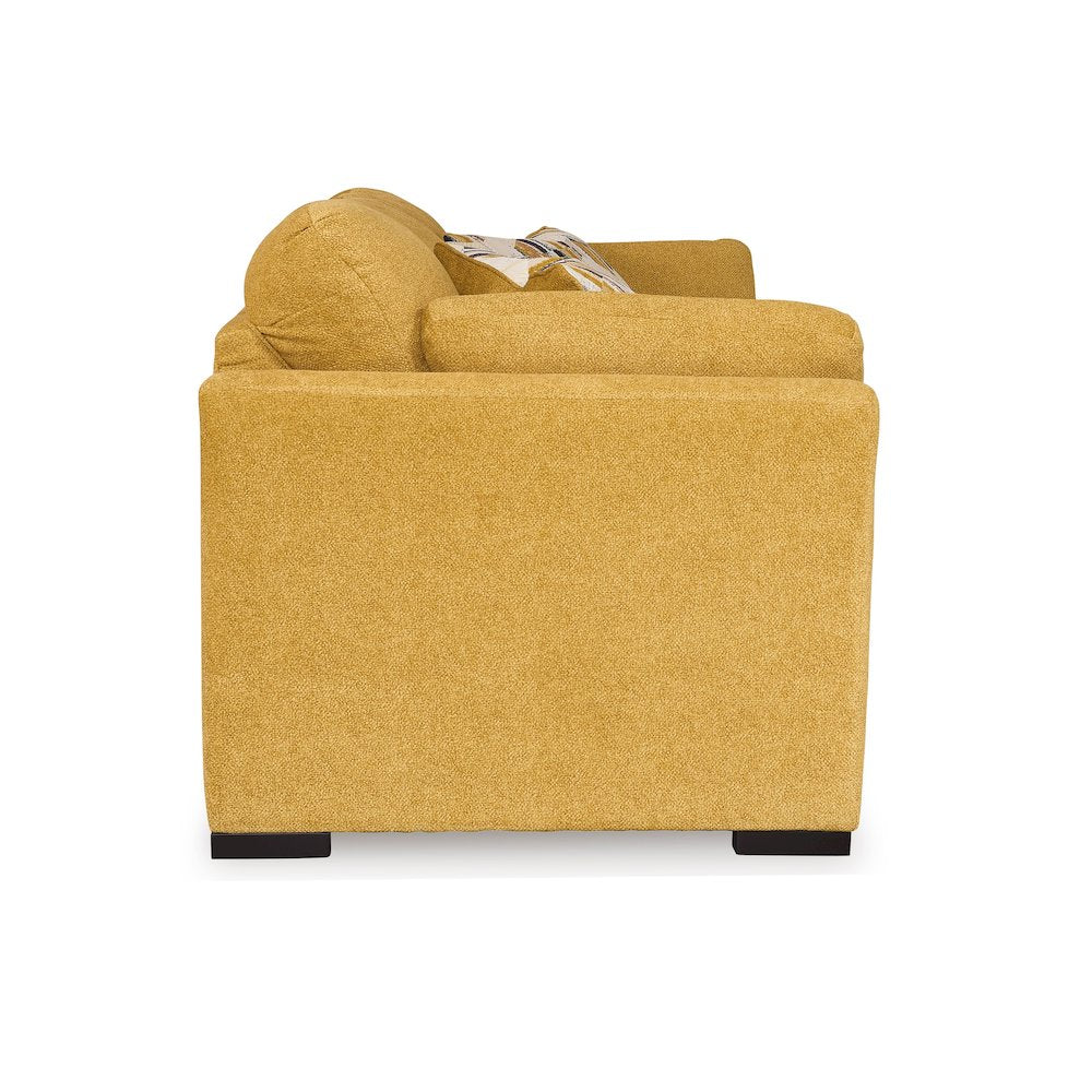Clareen 4-Pc Living Room Set, Sofa Loveseat Cutler Chair and Ottoman, Sunflower