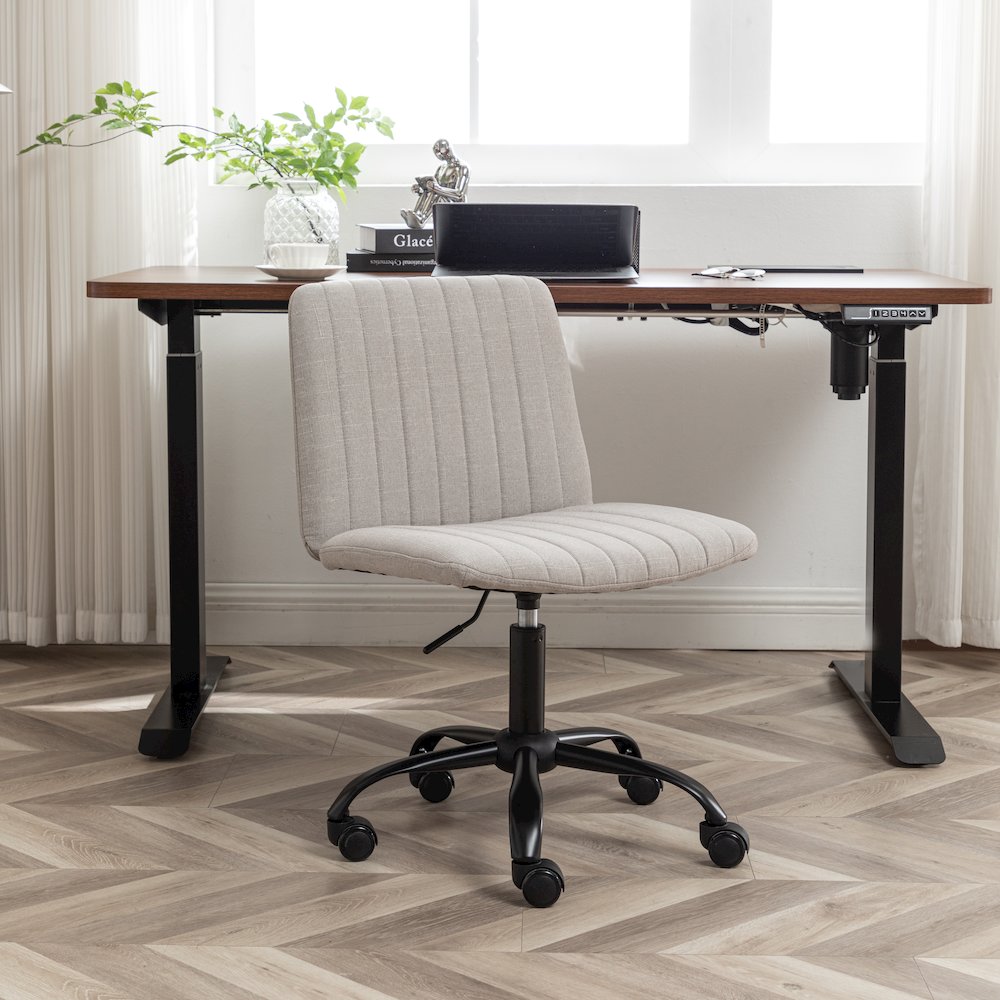 Masar Fabric Swivel Office Chair, Gray