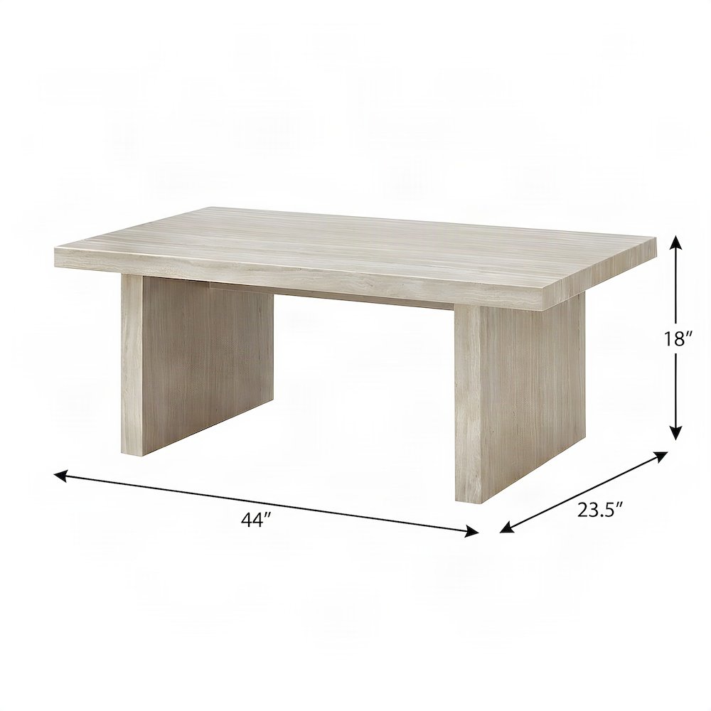 Modern Faux Marble-Top Coffee Table, Rectangle Center and Cocktail Table
