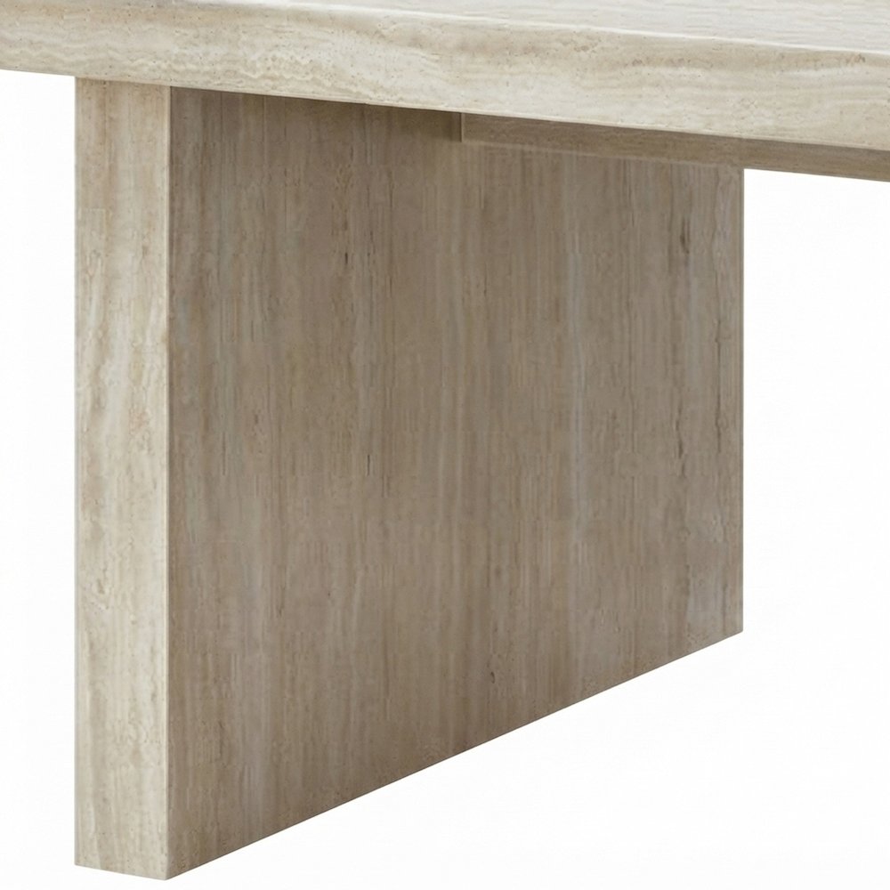 Modern Faux Marble-Top Coffee Table, Rectangle Center and Cocktail Table