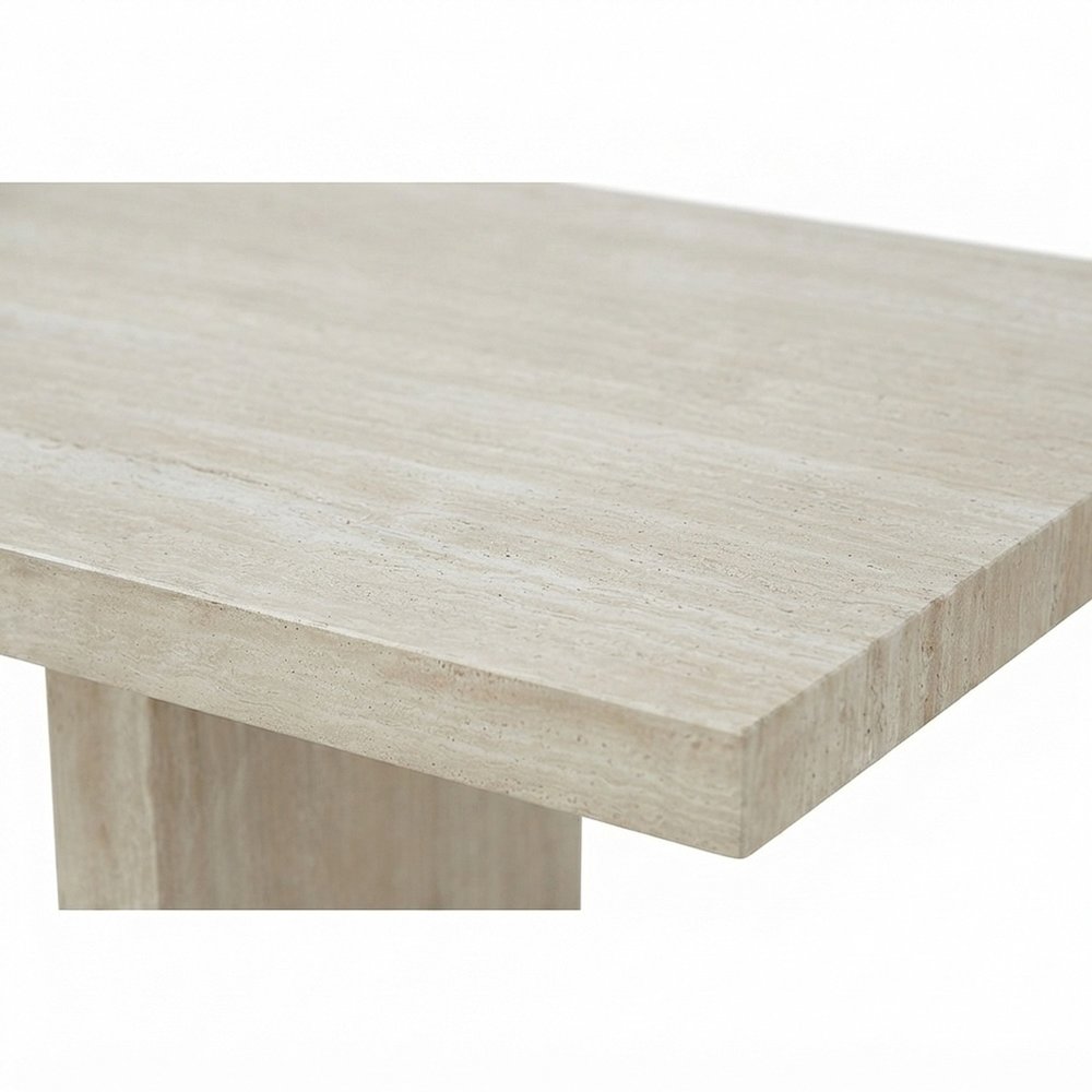 Modern Faux Marble-Top Coffee Table, Rectangle Center and Cocktail Table