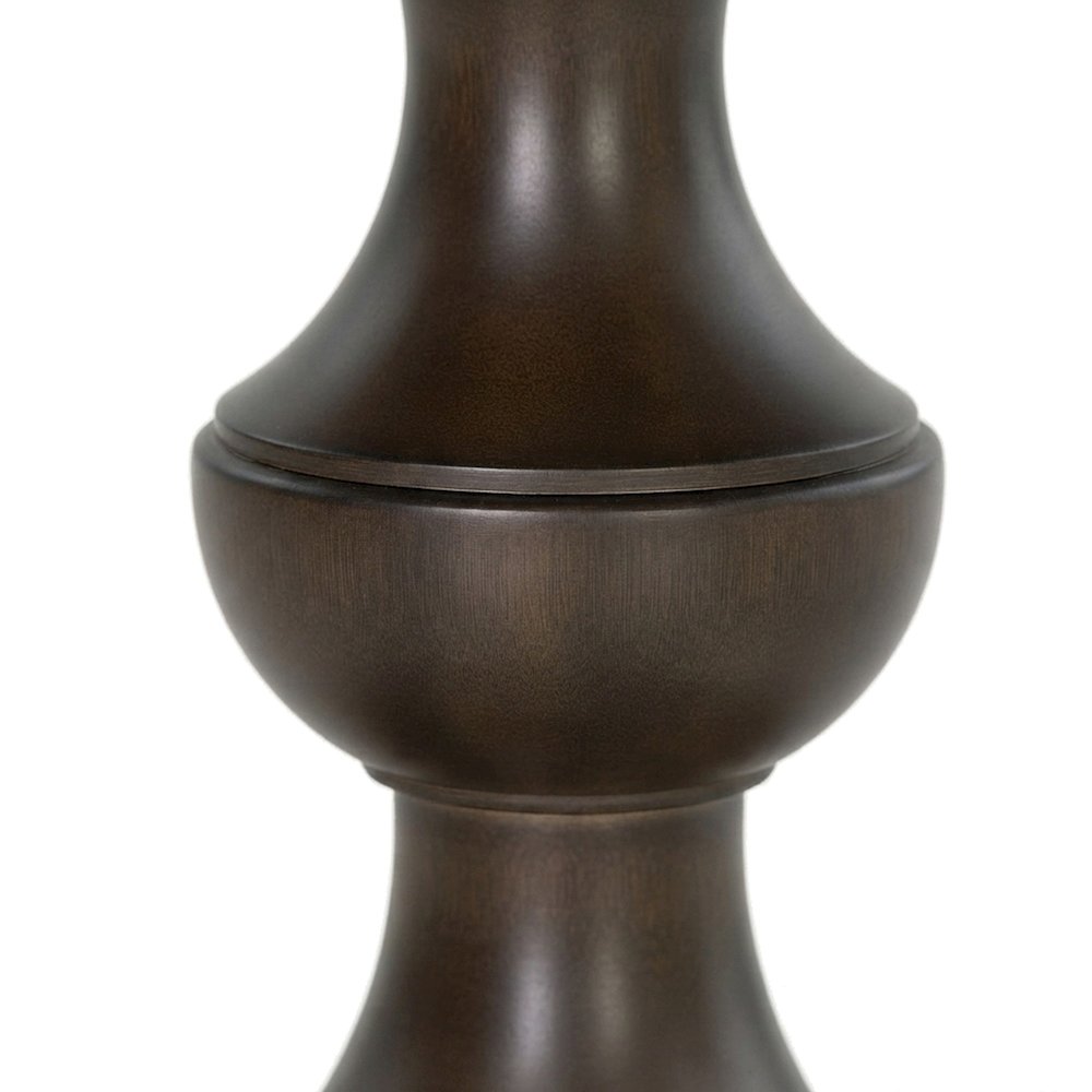 Traditional Round Pedestal End Table, MDF Wood-Finish Side Table, Espresso