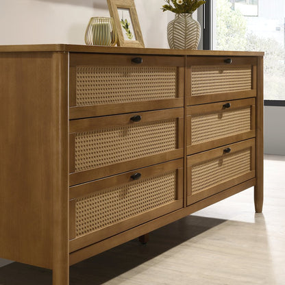Vichy 6-Pc Bedroom Set with Queen Bed, Dresser, Mirror, 2 Nightstands, Chest