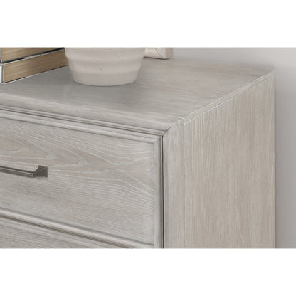 Seluna 4-Piece Bedroom Set with Touch LED Lighting, Gray Oak Finish, King