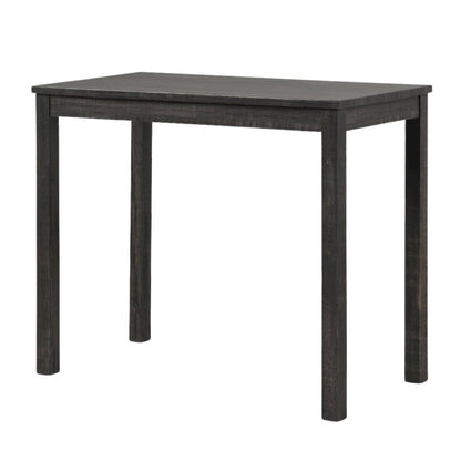Gray 3 Piece Counter Height Dining Table Set, Tall Design in Taupe Finish