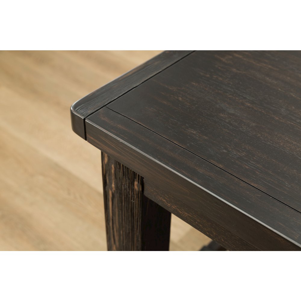 Lotusville 7-Pc Counter Height Wood Dining Table, 6 Faux Leather Chairs