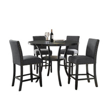 Gray Counter Height Dining Table Set with Tall Chairs, 5-Piece