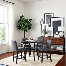 Gray Counter Height Dining Table Set with Tall Chairs, 5-Piece